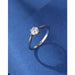 Moissanite Sterling Silver 50-minute Six-claw Ring - Dazpy