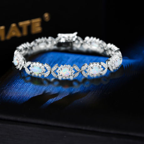 Jewelry Fashion Zircon Opal Bracelet - Dazpy