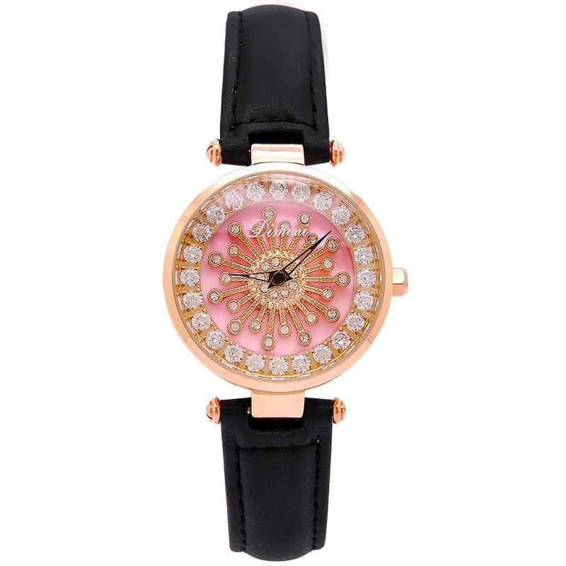 Time to run the watch Fashion female quartz watch Temperament leather watch female - Dazpy