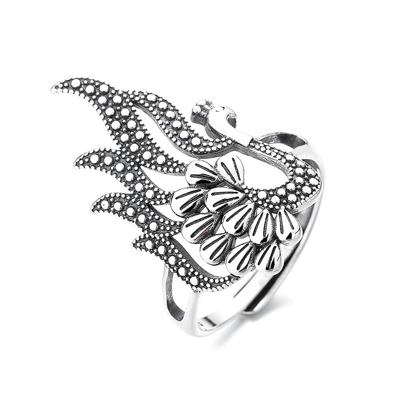 National Style Peacock Phoenix Shape Ring - Dazpy