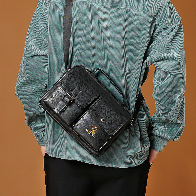 Men's One Shoulder Casual Vintage Messenger Bag - Dazpy