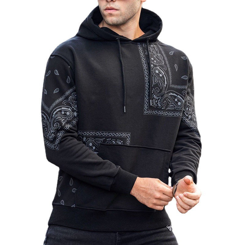 Hot Sale Printed Casual Trend Loose Hooded Sweater Jacket