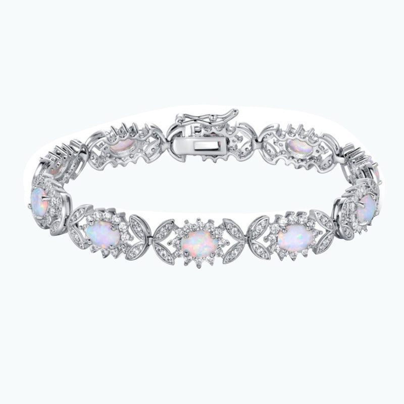 Jewelry Fashion Zircon Opal Bracelet - Dazpy