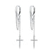 Long Tassel Glittering Cross Earrings - Dazpy