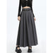 Elegant Autumn Ankle-Length Pleated Maxi Skirt