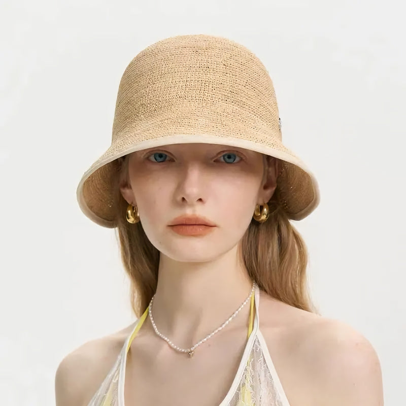 Summer Beach Straw Bucket Hat