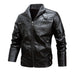 Men's Fashion Loose Lapel Leather Coat