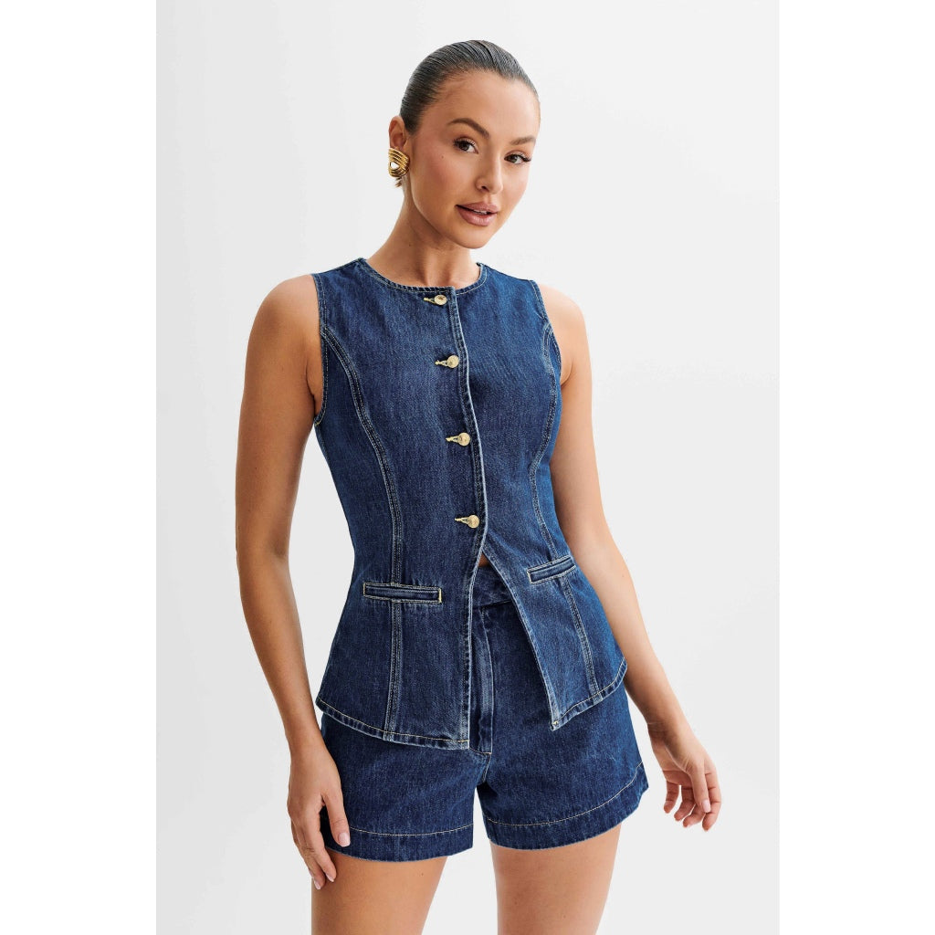 2-teiliges Sommer-Set aus Denim