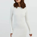 Elegant Pleated Knit Dress