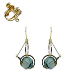 Original Vintage Glass Ball Asymmetrical Hand Made Earrings - Dazpy