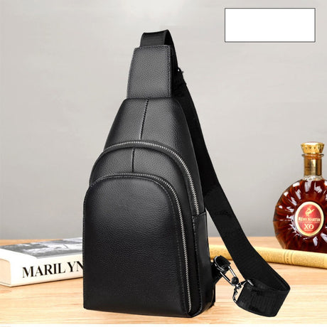 One-shoulder Messenger Casual Soft Leather Diagonal Chest Backpack - Dazpy