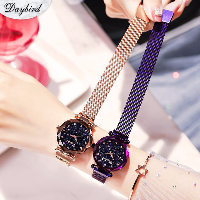 Starry Sky Lady Trendy Waterproof Magnet Quartz Watch - Dazpy