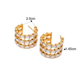 18K Gold Plated Chunky Bamboo Hoop Earrings