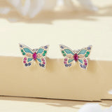 Sterling Silver Butterfly Earrings Female - Dazpy