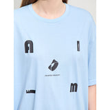 Minimalist Women's Letter Printed Short-sleeve Pullover Top