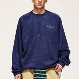 Embossed Faux-Suede Long-Sleeve T-Shirt