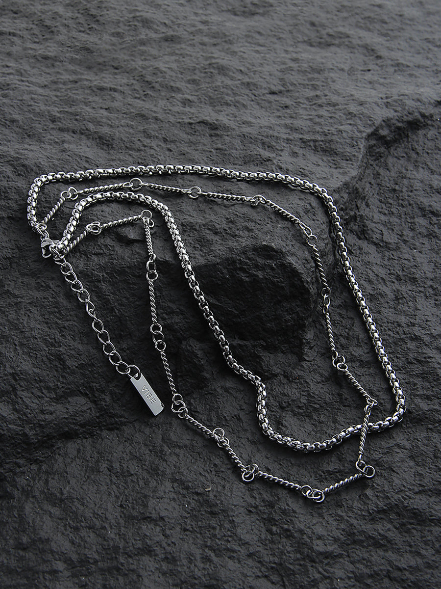 Double Layered Titanium Steel Necklace - Dazpy