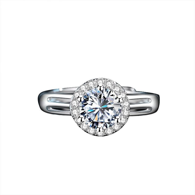 Six Prong Moissanite Diamond Ring 1 Carat - Dazpy