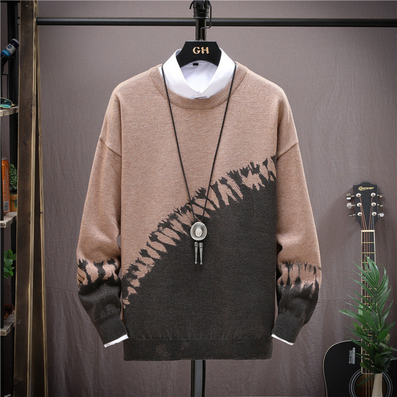 New Winter Sweater Men's Round Neck Long-Sleeved Student Autumn And Winter Sweater