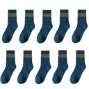 10 Pair Men's Striped Cotton Socks