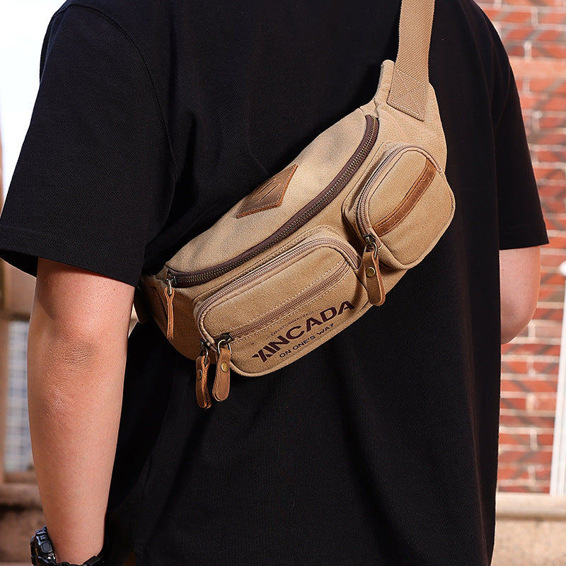 Outdoor One-shoulder Chest Bag Canvas - Dazpy