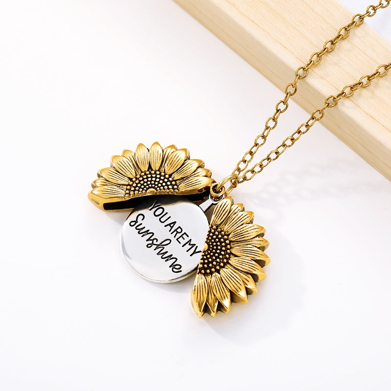 Collar con colgante de girasol