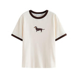 Sommerliches Baumwoll-T-Shirt mit Animal-Print