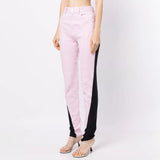 Chic Spliced Colorblock Denim Pencil Jeans