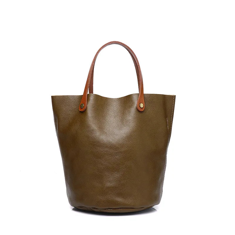 Bolso retro de piel curtida vegetal