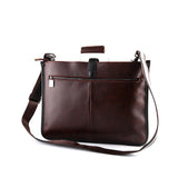 Men's Casual One Shoulder Messenger Bag Crazy Horse Leather - Dazpy