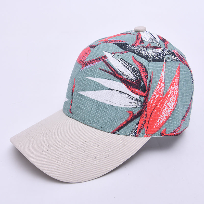 Sombrero unisex de algodón floral para protección solar