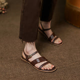 Retro-Chic Damen Ledersandalen