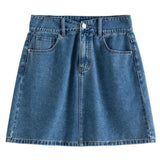 Chic High Waist Denim Skirt