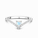 S925 Sterling Silver Fashion Joker Popular Micro-inlaid Moonstone Ladies Ring - Dazpy