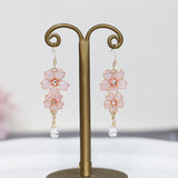 Cherry Blossom Earrings Flower-making Liquid Does Not Pair Into Trim - Dazpy