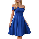 Vestido midi retro de tirantes finos para mujer