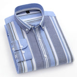 Striped Cotton Oxford Anti-wrinkle Casual Shirt For Men