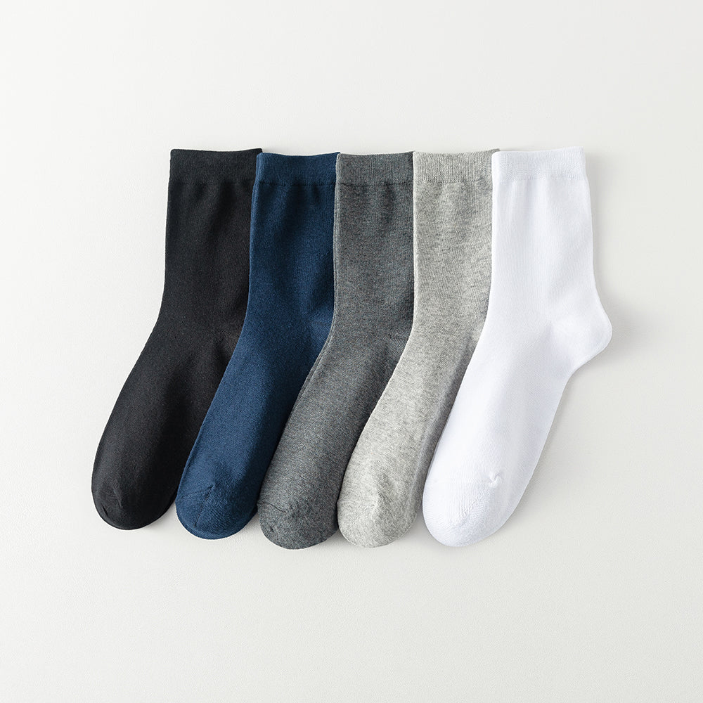 10 Paar weiche, atmungsaktive Business-Socken aus Baumwolle für Herren