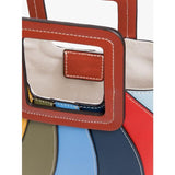 Colorful Patchwork Vegan Leather Tote