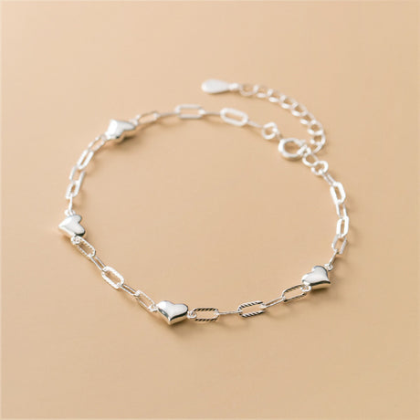 Silver Sweet Lady Love Bracelet Temperament - Dazpy