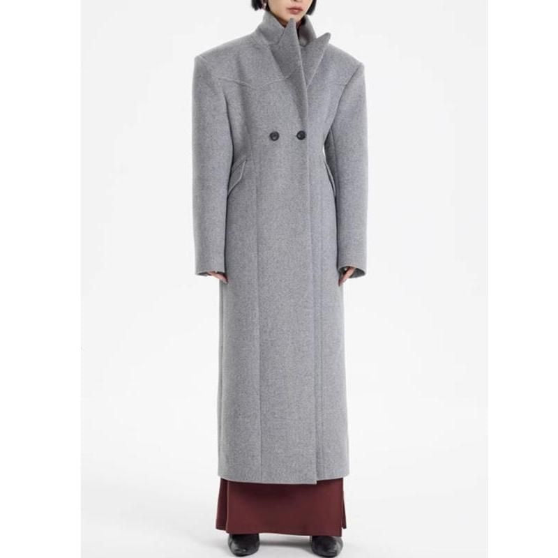 Elegant Women's Woolen Overcoat