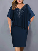 Women's Backless Swing Dress with Decorative Panels