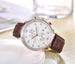 Men's Five-Hand Leather Quartz Business Watch - Dazpy