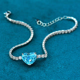 Luxury Fashion Heart-shaped High Carbon Diamond Jewelry - Dazpy