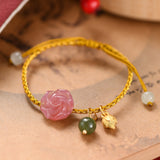 Agate Flower Girl Hetian Jade Bracelet - Dazpy