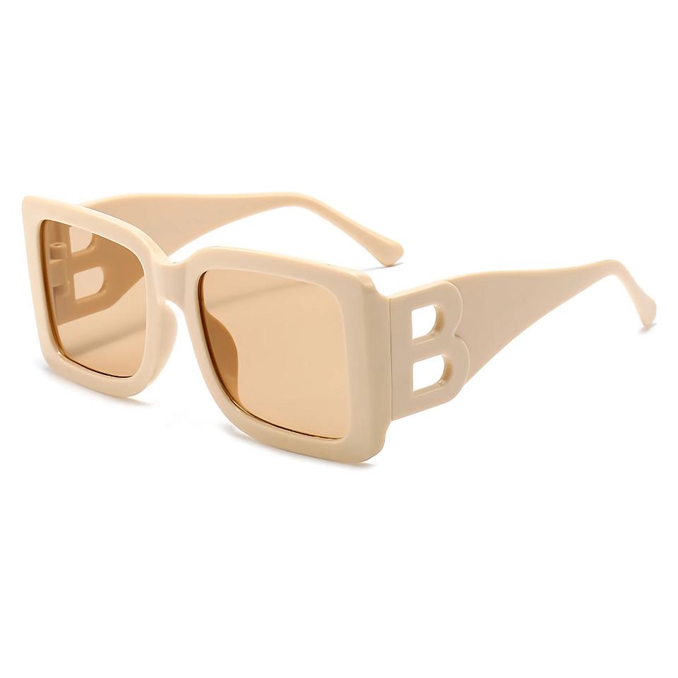 Gafas de sol de gran tamaño con montura rectangular y estilo UV400