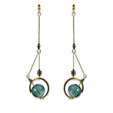 Original Vintage Glass Ball Asymmetrical Hand Made Earrings - Dazpy