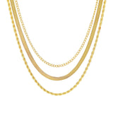 14k Gold Plated Herringbone Necklace