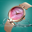 Ladies Mesh Strap Elegant Student Female Waterproof Quartz Watch - Dazpy