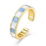 Women's Fashion Simple Epoxy Checkerboard Ring - Dazpy